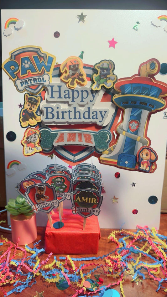Paw Patrol Cup Cake toppers