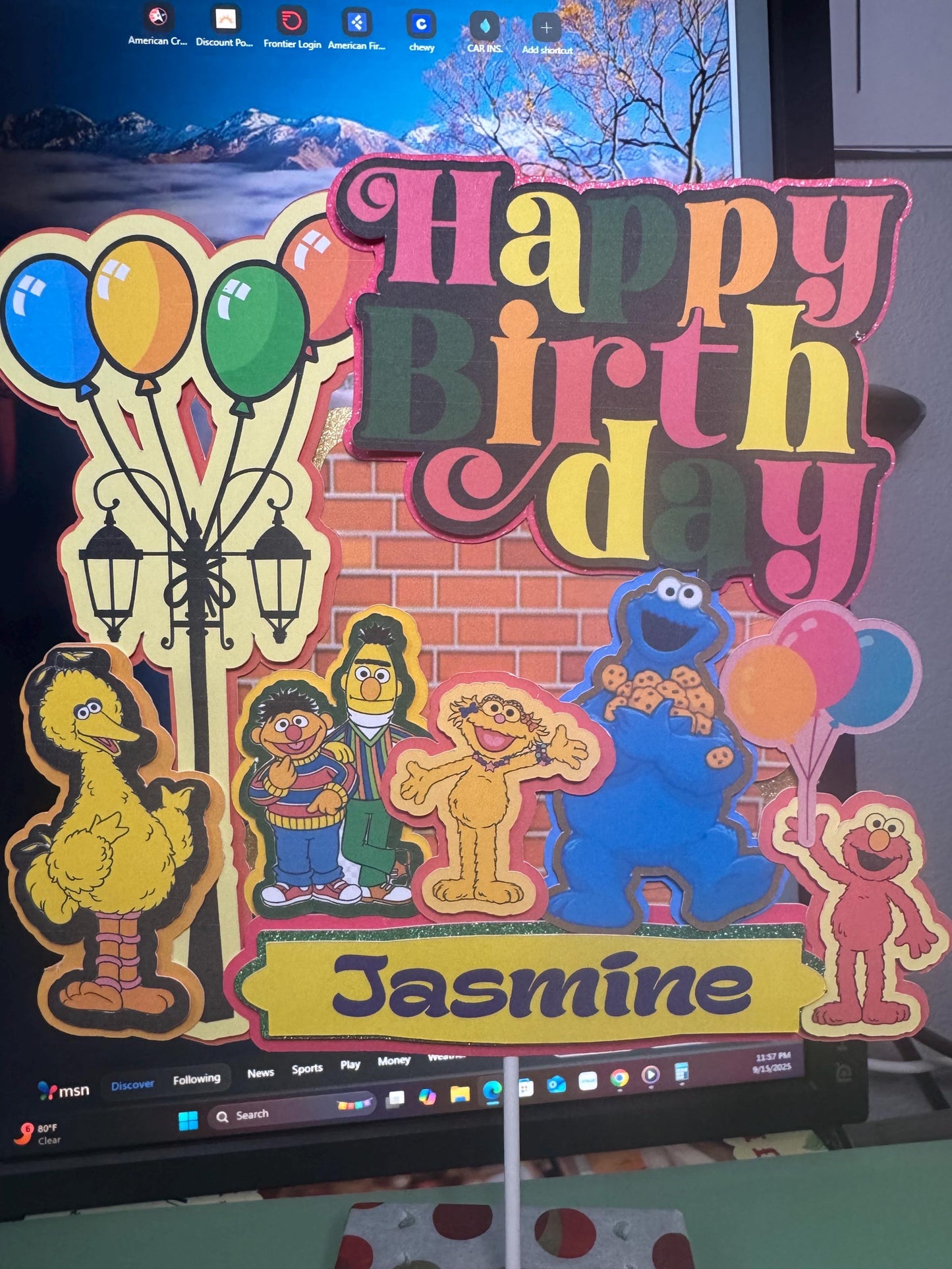 Sesame Street Cake Topper