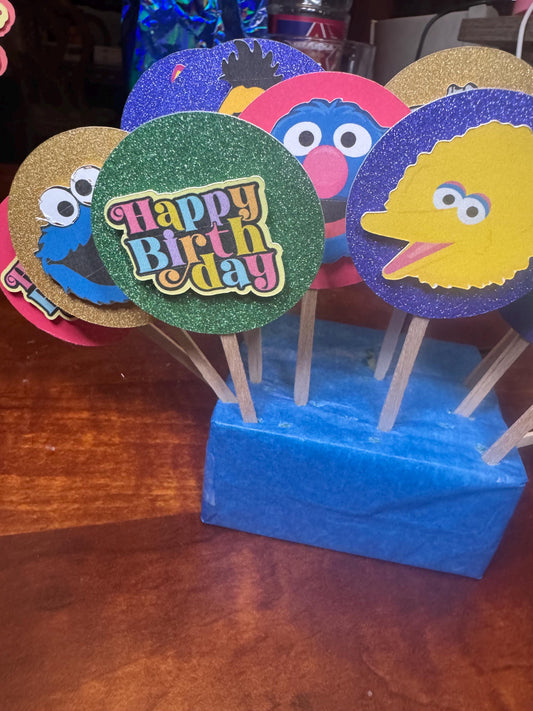 Sesame Street Cupcake topers