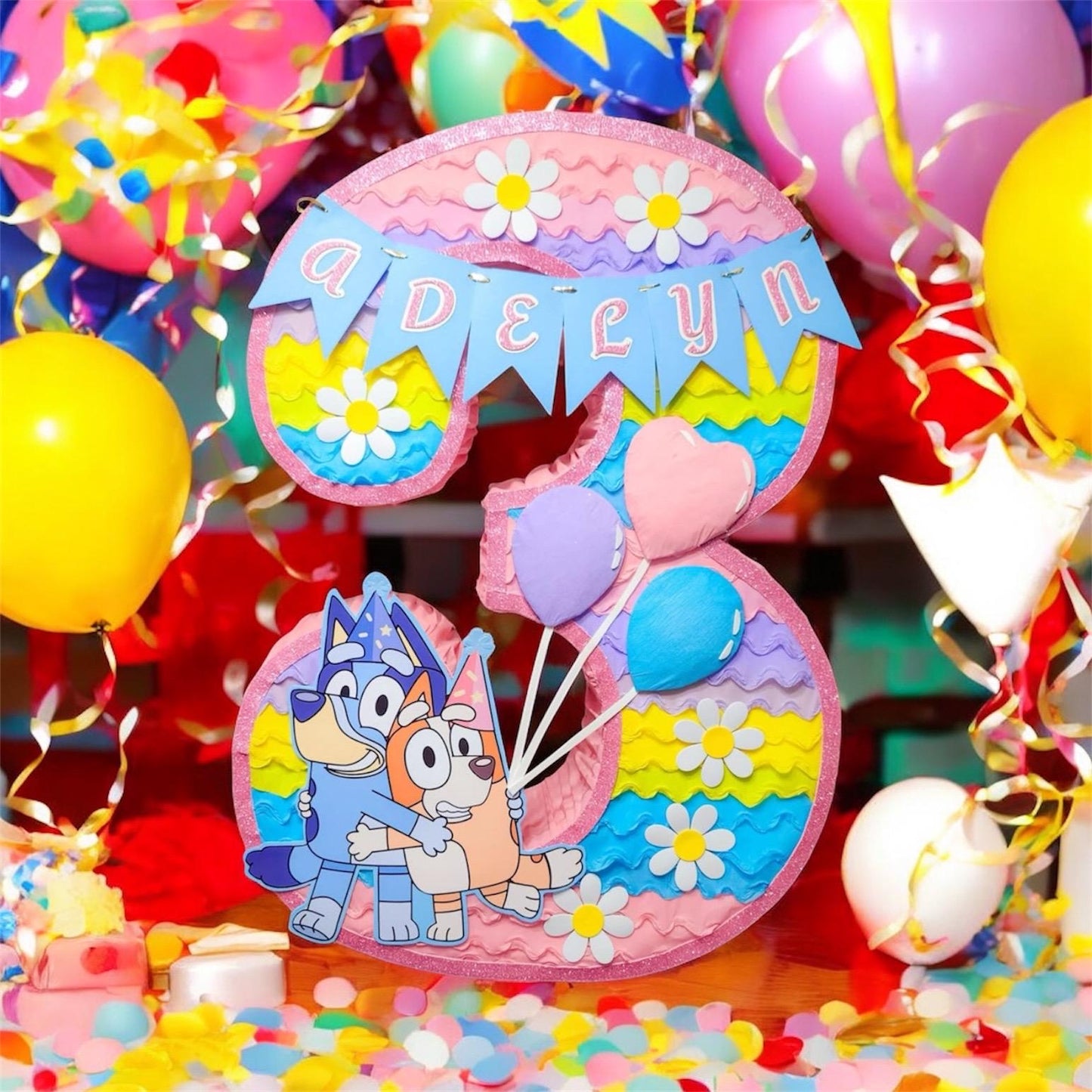 Bluey #3 personalized pinata.